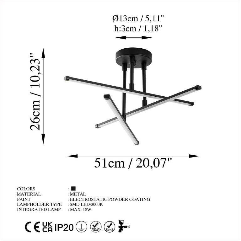 Plafondlamp LED Flower