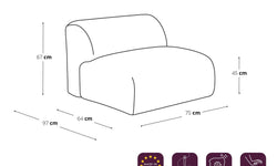 Fauteuil Myra zonder armleuningen