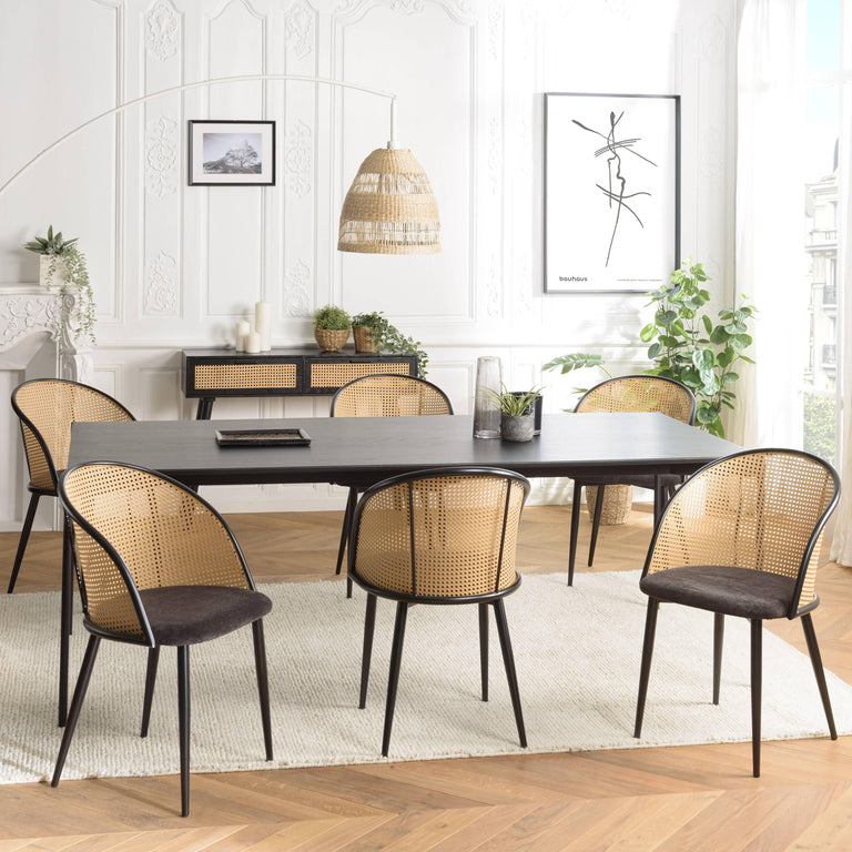 Set van 2 eetkamerstoelen Lea ronde rugleuning