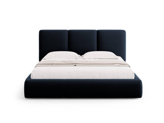 Bedframe Nicolas chenille met opbergruimte en hoofdbord 160 x 200 cm Bedframe Nicolas chenille met opbergruimte en hoofdbord 160 x 200 cm