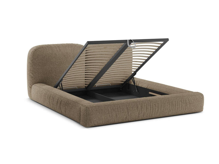 Bedframe Martina bouclé 140 x 200 met opbergruimte