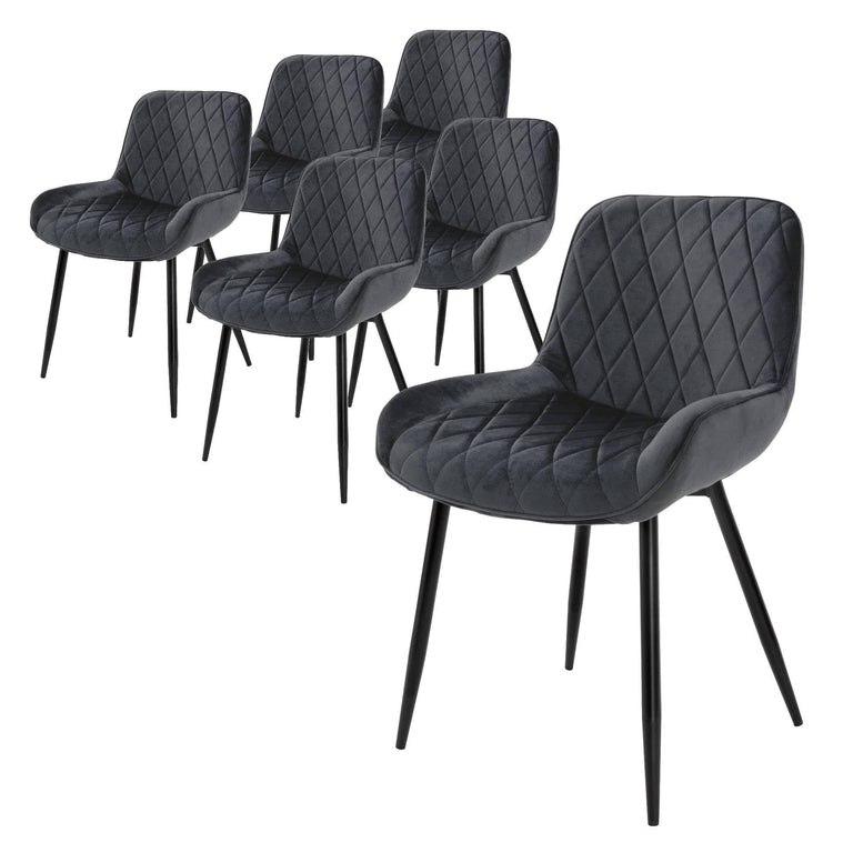 Eetkamerstoel Diadema velvet set van 6