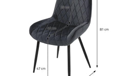 Eetkamerstoel Diadema velvet set van 6