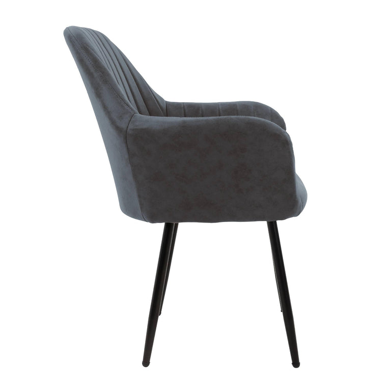 Eetkamerstoel Perrin lederlook set van 6