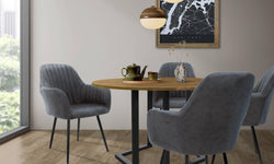 Eetkamerstoel Perrin lederlook set van 6