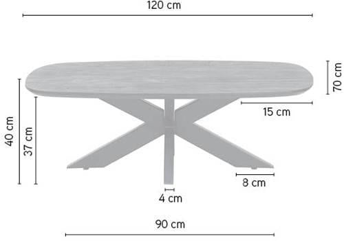 Salontafel Akagi ovaal