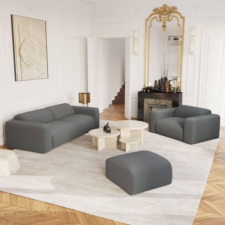 Fauteuil Myra bouclé