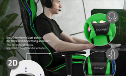 Gamestoel Xana met RGB-verlichting en Bluetooth speakers