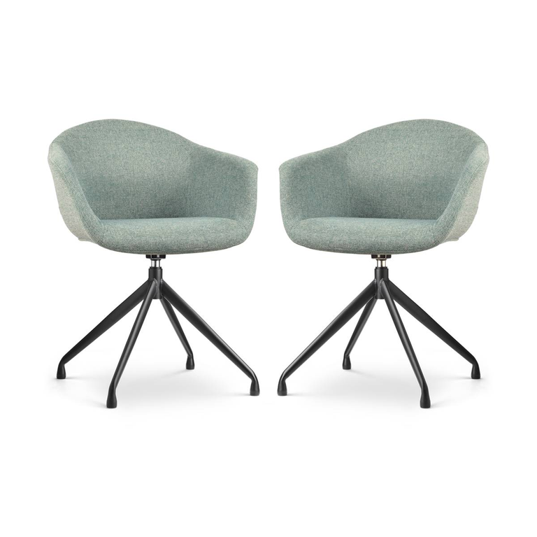 Set van 2 eetkamerstoelen Nola-Otis draaibaar