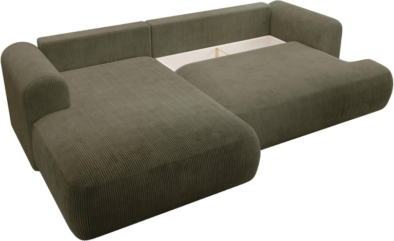 Hoekslaapbank Philipa ribstof links