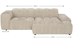 Hoekbank Sandro rechts 2.5-zits chenille