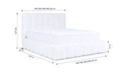 Bedframe Cisco bouclé met opbergruimte 180 x 200 cm