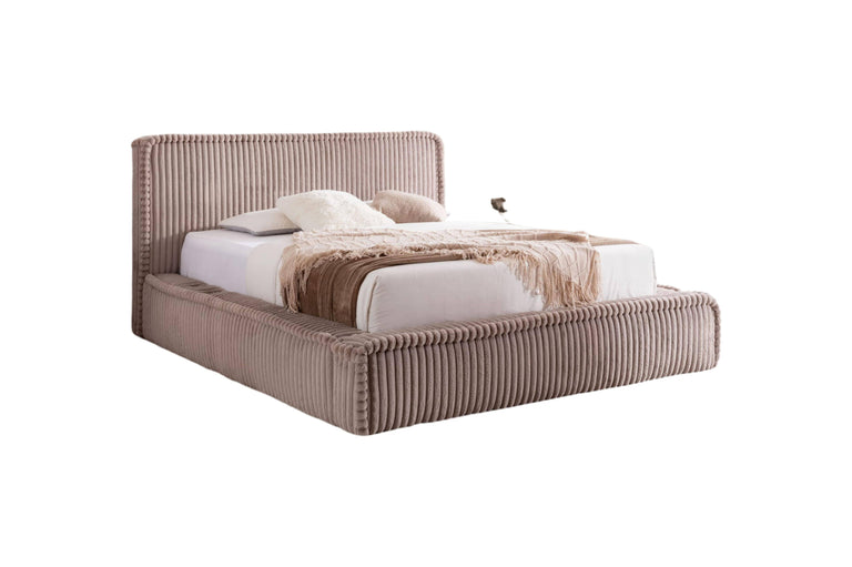 Bedframe Mirras in brede ribstof 180 x 200 cm