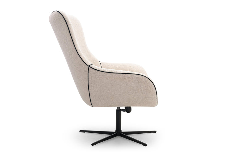 Fauteuil ESSI met draaifunctie bouclé