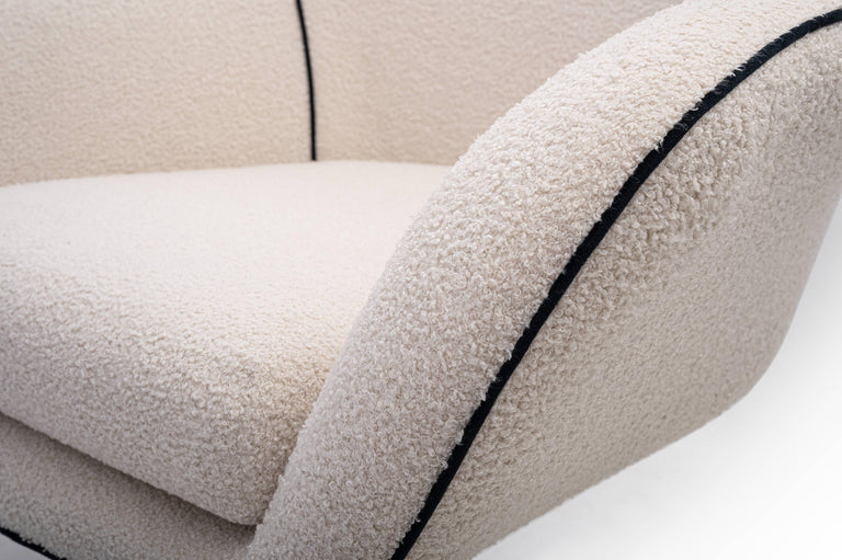 Fauteuil ESSI met draaifunctie bouclé