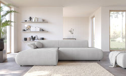 Hoekbank PURO met slaapfunctie links chenille