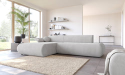 Hoekbank PURO met slaapfunctie links chenille