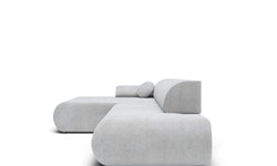 Hoekbank PURO met slaapfunctie links chenille