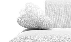 Hoekbank PURO met slaapfunctie links chenille