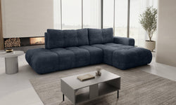 Hoekbank SOLA met slaapfunctie rechts chenille