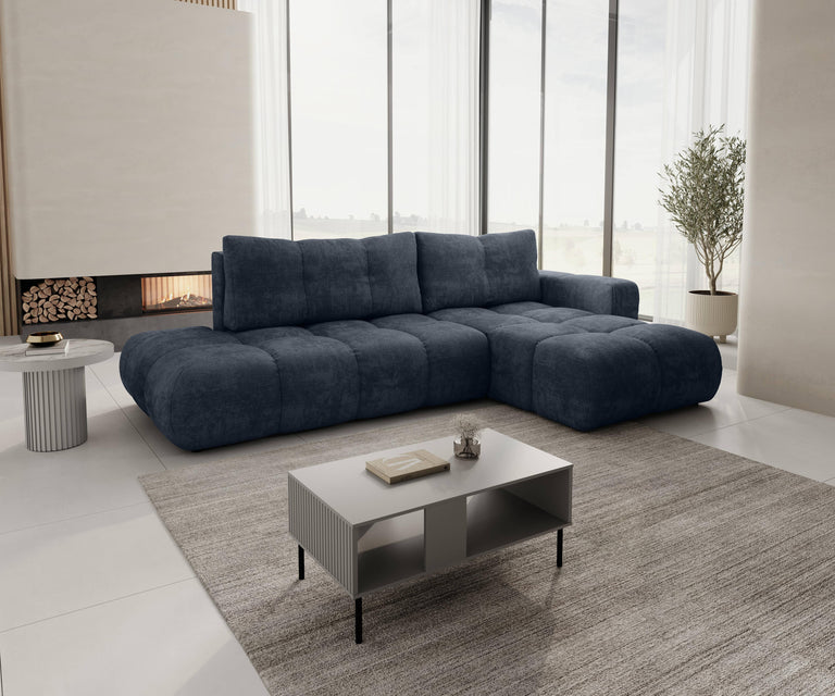 Hoekbank SOLA met slaapfunctie rechts chenille