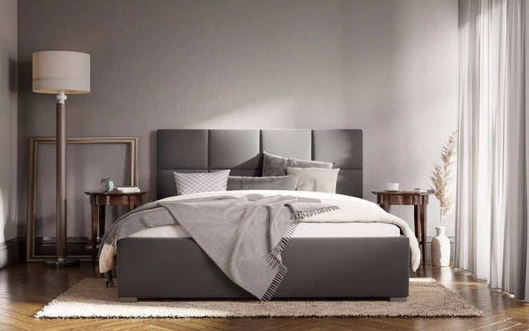 Bed Square velvet met opbergfunctie 160 x 200 cm