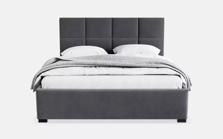 Bed Square velvet met opbergfunctie 160 x 200 cm