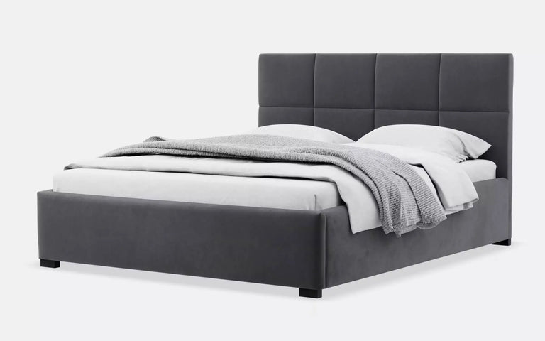 Bed Square velvet met opbergfunctie 160 x 200 cm
