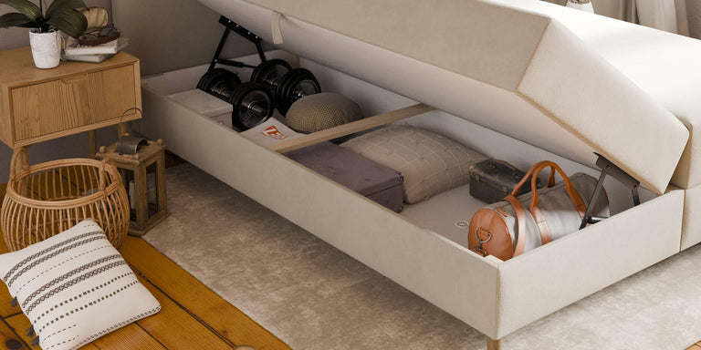 Boxspring Quadro velvet met opbergruimte 160 x 200 cm