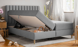 Boxspring Tassos velvet met opbergruimte 160 x 200 cm