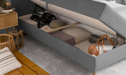 Boxspring Tassos velvet met opbergruimte 160 x 200 cm