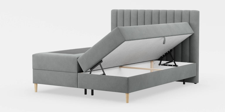 Boxspring Tassos velvet met opbergruimte 160 x 200 cm