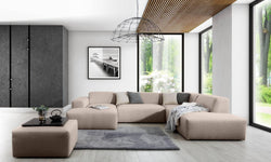 U-bank Nina rechts linnen