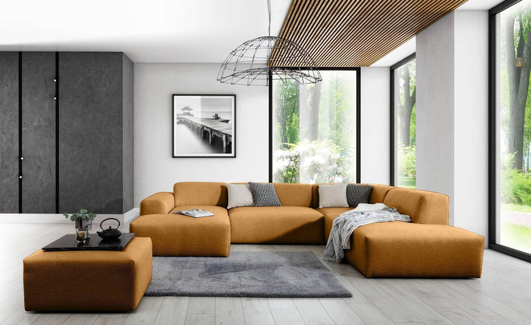 U-bank Nina rechts linnen