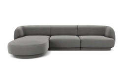 3.5-zitshoekbank Miley links velvet