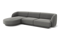 3.5-zitshoekbank Miley links velvet