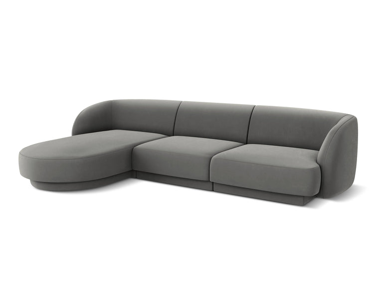 3.5-zitshoekbank Miley links velvet