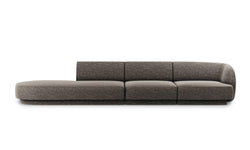 4-zitsbank Miley links-open chenille