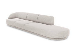 4-zitsbank Miley rechts-open chenille