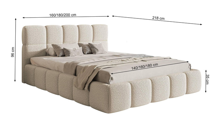 Bedframe Chloe met opbergruimte 140 x 200 cm