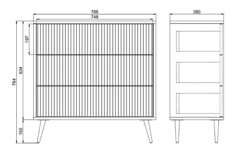 Dressoir Giulia 3 lades