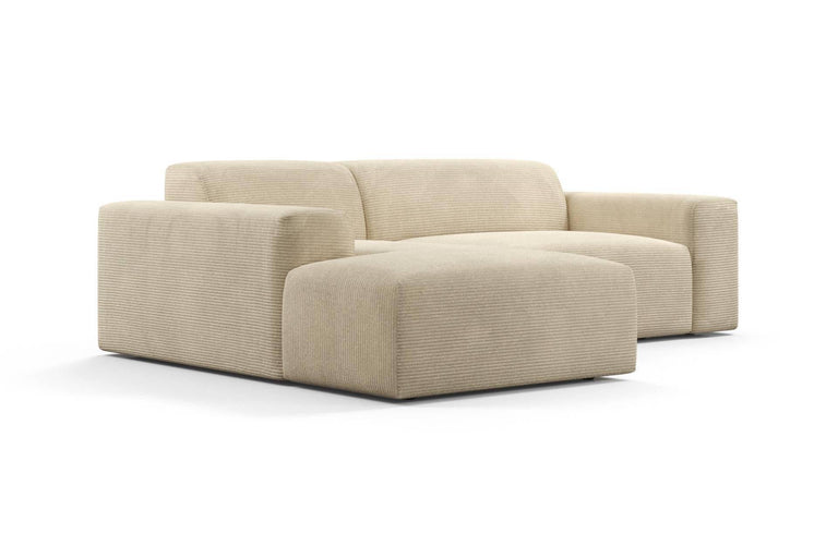 Hoekbank Nina links ribstof