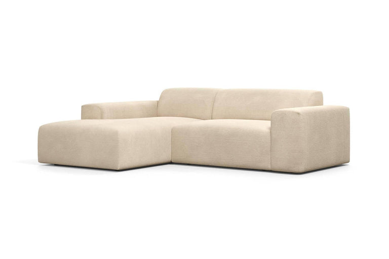 Hoekbank Nina links ribstof