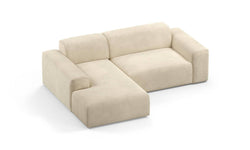 Hoekbank Nina links ribstof