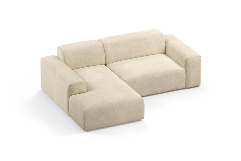 Hoekbank Nina links ribstof