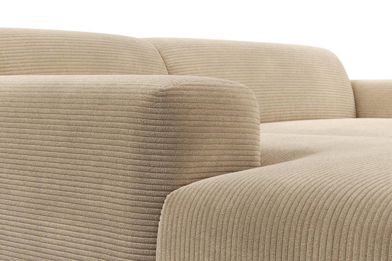 Hoekbank Nina links ribstof