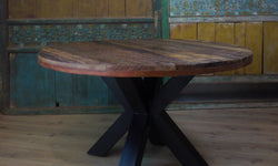 Eettafel Reno rond wagonhout