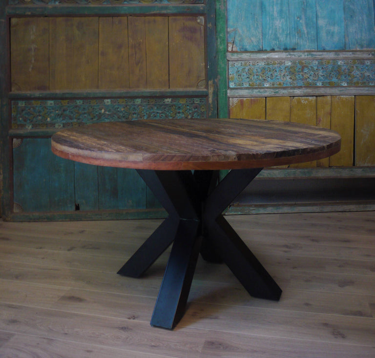 Eettafel Reno rond wagonhout