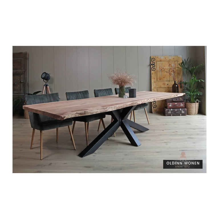 Onbehandelde eettafel Rockford acaciahout
