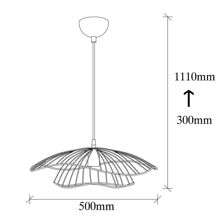 Zwarte hanglamp Fien metaal